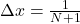 \Delta x=\frac{1}{N+1}