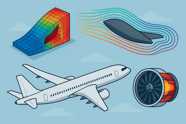 Como a Computação Científica é Usada na Indústria Aeronáutica: CFD, Elementos Finitos e Análise Térmica em Motores Turbo-Fan
